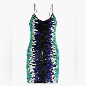 Alice + Olivia Nelle Embellished Spaghetti Strap Mini Dress